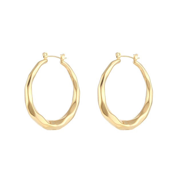 Hand Hoop Earring in Gold – Lady Grey