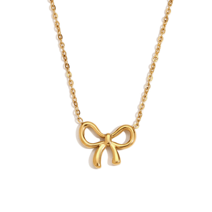 Dainty Minimalist Bow Pendant Necklace