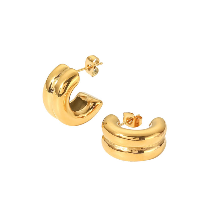 Santos Double Layered Huggie Earrings