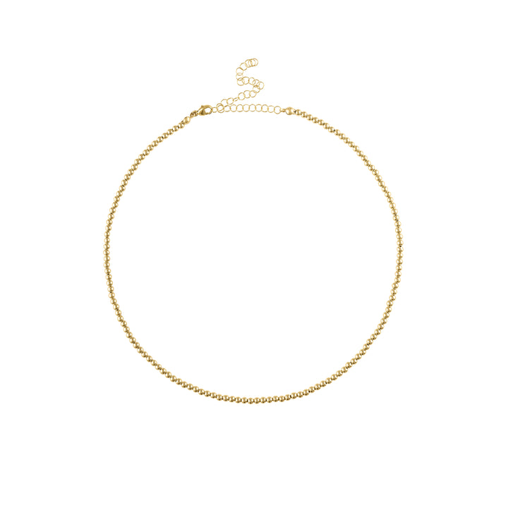 Olivia Le 3MM Gold filled bubble beaded choker necklace with adjustable chain 